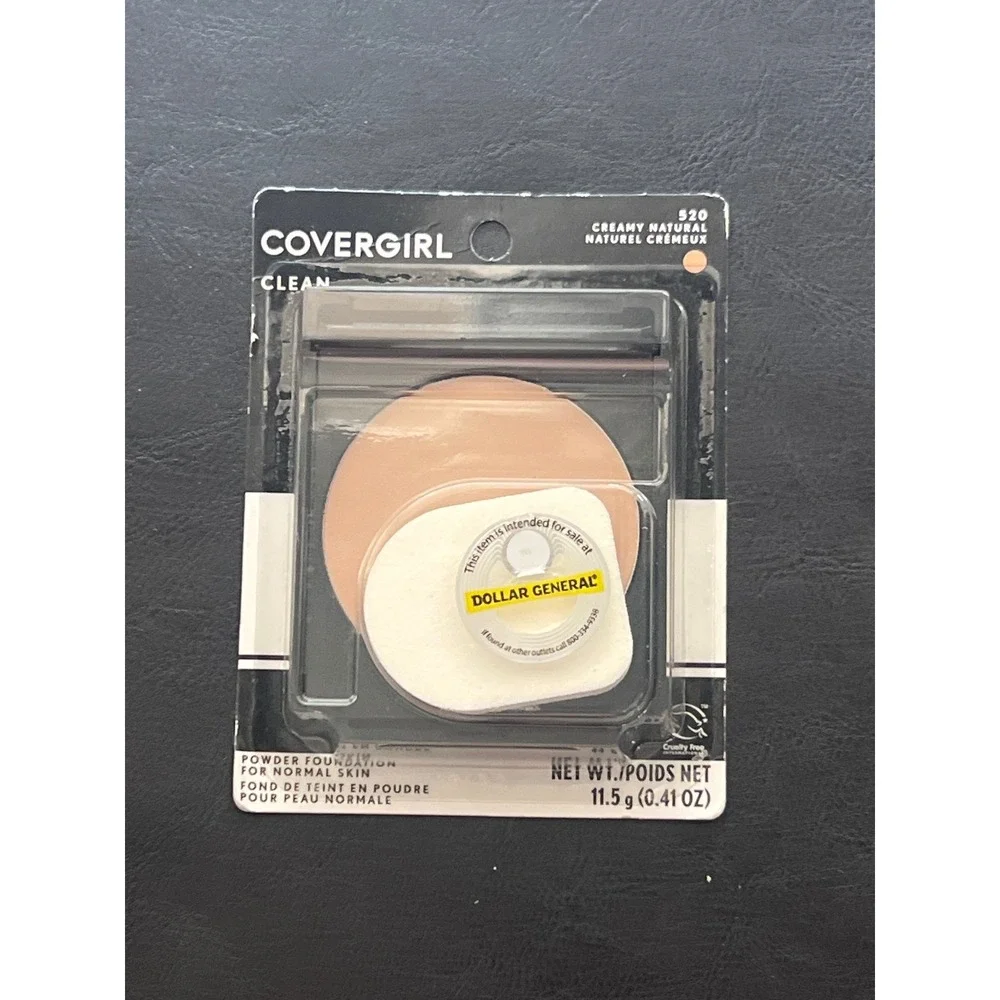Covergirl Clean Powder Foundation Normal Skin 520 Creamy Natural 0.41oz 11.5g